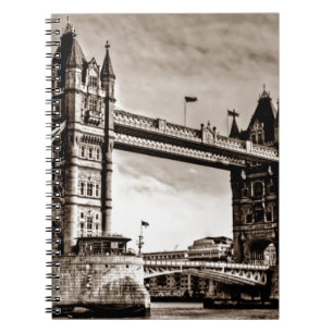  Sepia London Tower Bridge Notitieboek