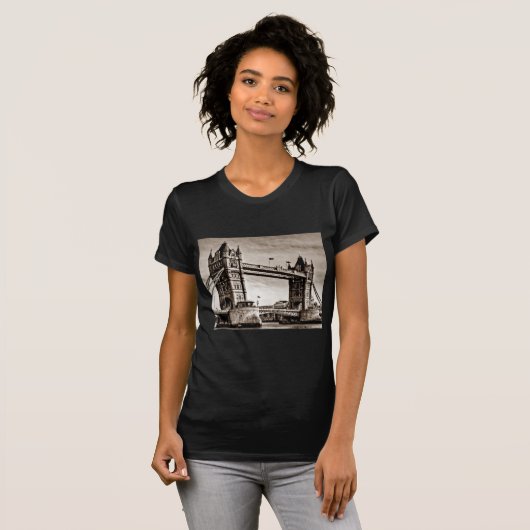  Sepia London Tower Bridge T-shirt (Voorkant volledig)