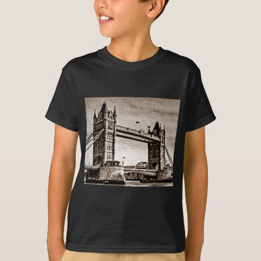 Sepia London Tower Bridge T-shirt (Voorkant)