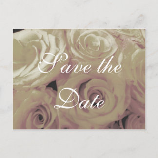 Sepia -look Rozen Save-the-date briefkaart