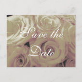 Sepia -look Rozen Save-the-date briefkaart (Voorkant)