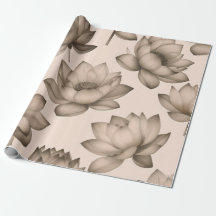 Sepia Lotus-inpakpapier