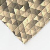 Sepia Low Poly Hondenpootafdruk Fleece Deken (Hoek)