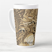 Sepia Luipaard Latte Mok (Linkerhoek)