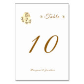 Sepia Maagd Maria Trouwtafel Nummer Kaart (Achterkant)