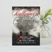 Sepia Maan Begraafplaats Droom Halloween Feest Uit Kaart (Staand voorkant)