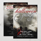 Sepia Maan Begraafplaats Droom Halloween Feest Uit Kaart (Voorkant / Achterkant)