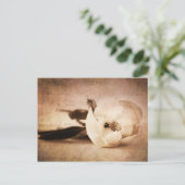  Sepia Magnolia Flower Floral Briefkaart (Staand voorkant)