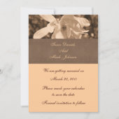 Sepia Magnolia Flower Wedding Save the Date Kaart (Voorkant)