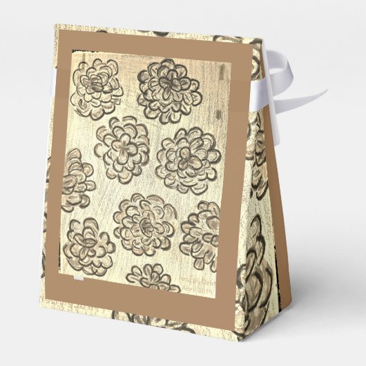 Sepia Marigolds Bedankdoosjes (Achterkant)