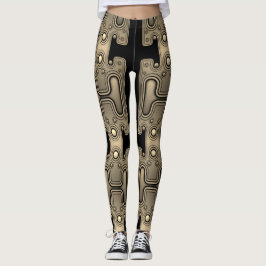 Sepia Mechanische Android Futuristische Robot Leggings