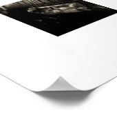 Sepia Mercury Eight Dashboard Poster Afdruk (Hoek)