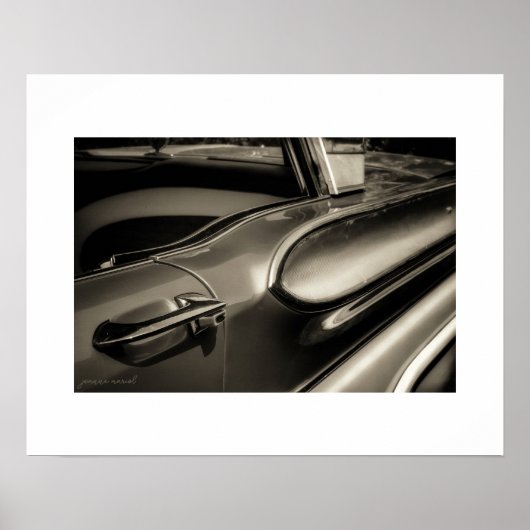 Sepia Mercury Turnpike Cruiser Poster Print (Voorkant)