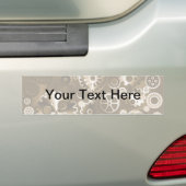 Sepia metallic tandwielen bumpersticker (Op auto)