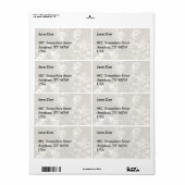 Sepia metallic tandwielen etiket (Full Sheet)