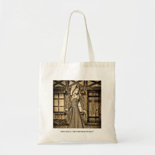 Sepia Middeleeuwse Prinses Renaissance Kunst Tote Bag