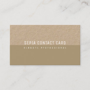 sepia minimalistisch elegant en modern visitekaartje