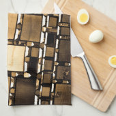 Sepia Mirrors Theedoek (Quarter Fold)