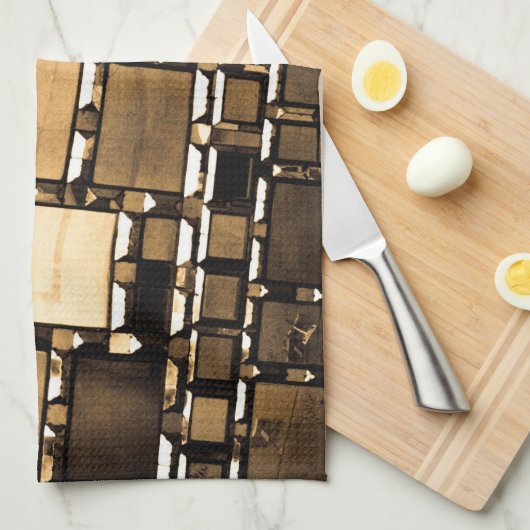 Sepia Mirrors Theedoek (Quarter Fold)