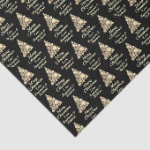 Sepia Modern Merry kerstboom met naam Tissuepapier (Detail)