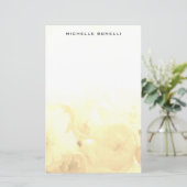 Sepia modern minimalistisch professioneel bloemend briefpapier (Staand voorkant)