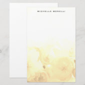 Sepia modern minimalistisch professioneel bloemont briefpapier (Voorkant / Achterkant)