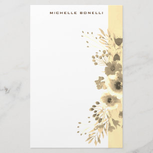 Sepia Moderne minimalistische professionele bloem Briefpapier