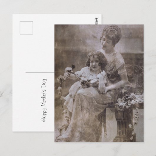 Sepia moeder en kind portret Briefkaart (Voorkant / Achterkant)