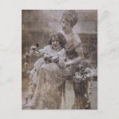 Sepia moeder en kind portret Briefkaart (Voorkant)