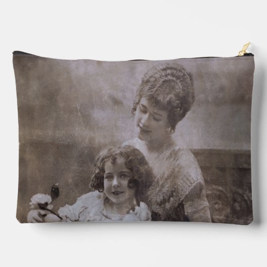  Sepia moeder en kind portret Etui (Achterkant)