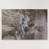 Sepia moeder en kind portret Legpuzzel (Horizontaal)