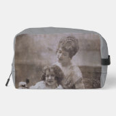 Sepia moeder en kind portret Toilettasje (Achterkant)