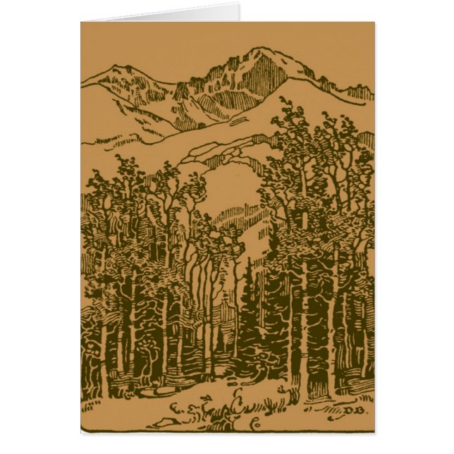 Sepia Mountains en Forest (Voorkant)