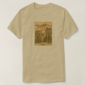 Sepia Mountains en Forest T-shirt (Design voorkant)