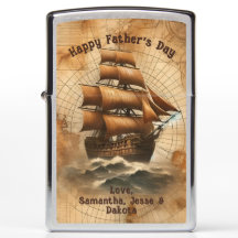  Sepia Nautische Kaart en Zeilschip