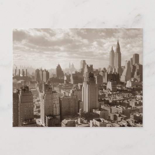 Sepia New York City Briefkaart (Voorkant)