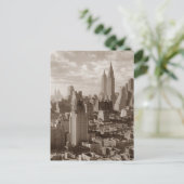 Sepia New York City Briefkaart (Staand voorkant)