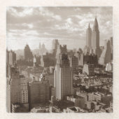 Sepia New York City Glazen Onderzetter (Voorkant)