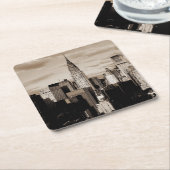 Sepia New York City Ink Sketch Kartonnen Onderzetters (Schuin)