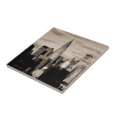 Sepia New York City Ink Sketch Tegeltje (Zijkant)