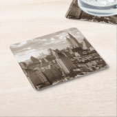 Sepia New York City Kartonnen Onderzetters (Schuin)