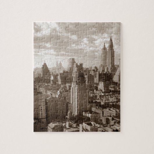 Sepia New York City Legpuzzel (Verticaal)