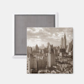 Sepia New York City Magneet (Voorkant / Achterkant)