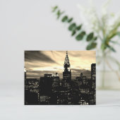 Sepia New York City Midtown Briefkaart (Staand voorkant)