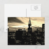 Sepia New York City Midtown Briefkaart (Voorkant / Achterkant)