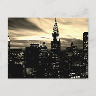 Sepia New York City Midtown Briefkaart