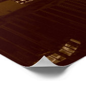 Sepia New York City nacht Poster (Hoek)