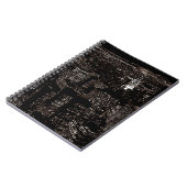 Sepia New York City Night Skyline Notitieboek (Linkerzijde)