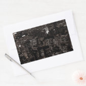 Sepia New York City Night Skyline Rechthoekige Sticker (Envelop)