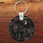 Sepia New York City Night Skyline Sleutelhanger (Voorkant)